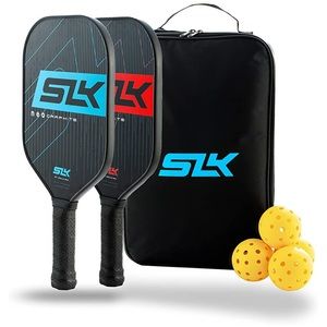 Set of 2 Selkirk Pickleball Paddles. Fiberglass and Graphite. Includes 4 balls.